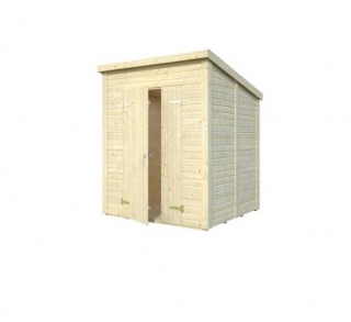 Caseta de jardín TOLEDO II (19mm),2,6x2,6x2,2m (2,4x2,4m) con techo plano