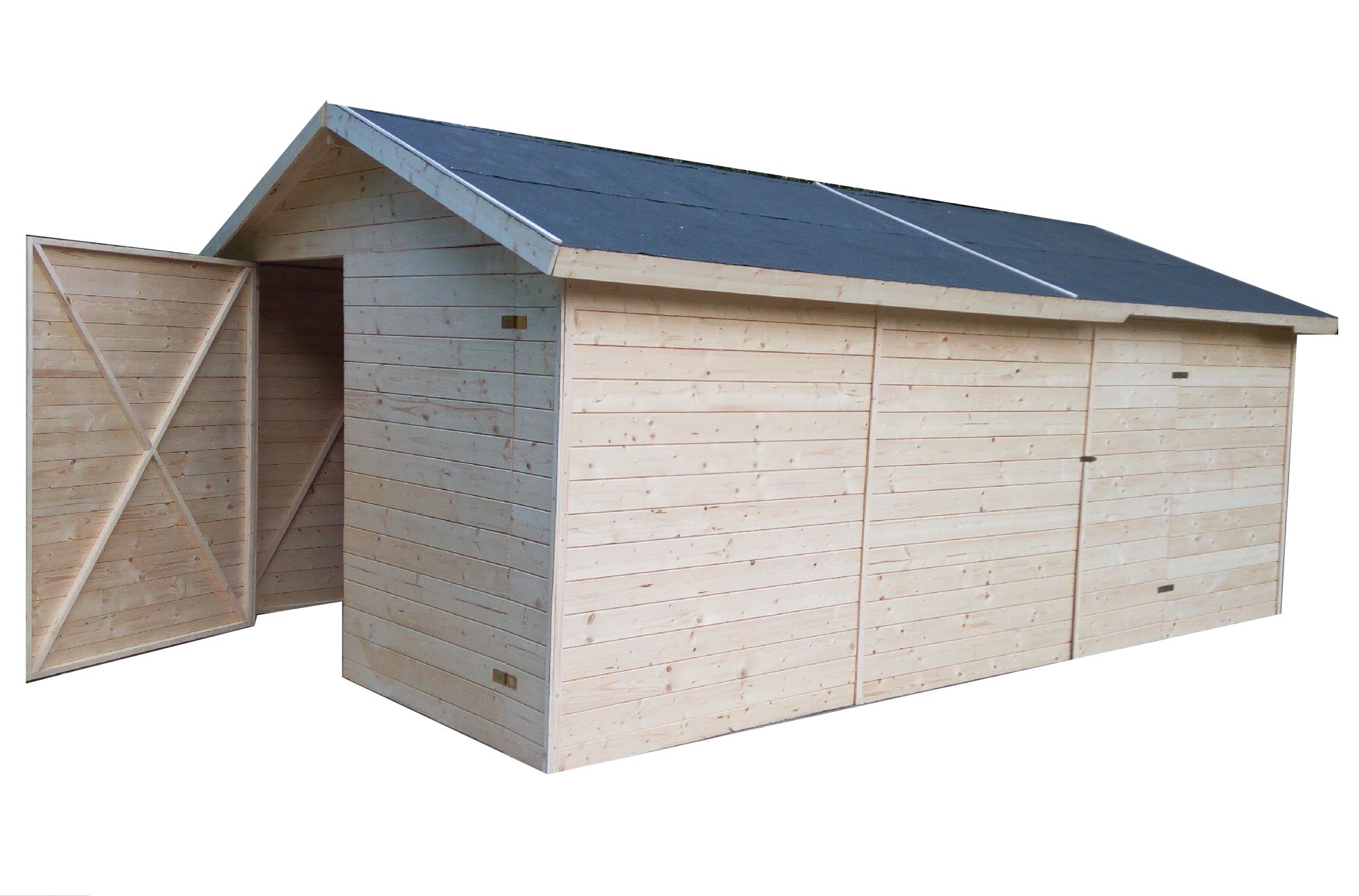 Garaje de madera 3,3x4,8m (19mm)