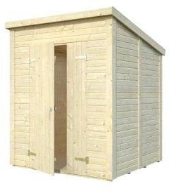 Caseta de jardín TOLEDO IV (19mm),3,8x3,8x2,3m (3,6x3,6m) con techo plano